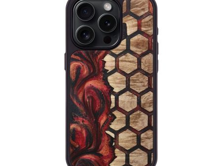 iPhone 15 Pro Wood+Resin Phone Case - Brianne (Pattern, 714611) Sale