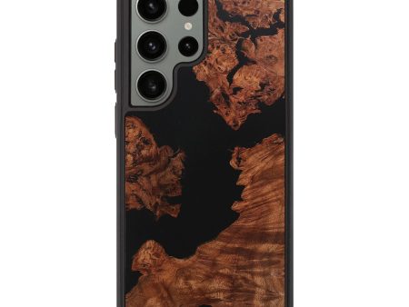 Galaxy S23 Ultra Wood+Resin Phone Case - Travis (Pure Black, 715188) For Discount