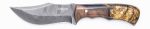 Carved Damascus Hunting Knife #10555 on Sale