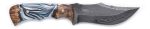 Carved Damascus Hunting Knife #10573 For Sale