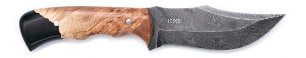 Carved Damascus Hunting Knife #10565 Hot on Sale