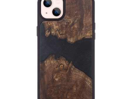 iPhone 14 Plus Wood+Resin Phone Case - Cade (Pure Black, 716007) Online