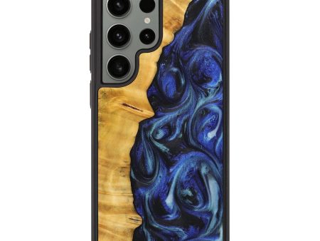 Galaxy S23 Ultra Wood+Resin Phone Case - Reid (Blue, 714857) Sale