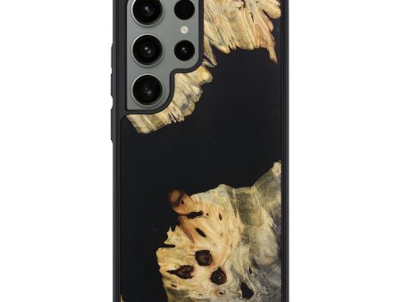 Galaxy S24 Ultra Wood+Resin Phone Case - Beckham (Pure Black, 715301) Discount