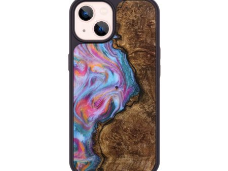 iPhone 14 Wood+Resin Phone Case - Natalie (Blue, 716015) Online Sale