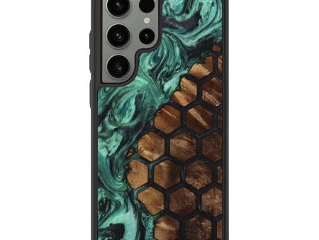 Galaxy S23 Ultra Wood+Resin Phone Case - Emanuel (Pattern, 712400) For Sale