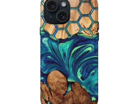 iPhone 15 Wood+Resin Live Edge Phone Case - Lucas (Pattern, 715330) on Sale