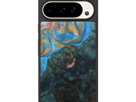 Pixel 9 Pro XL Wood+Resin Phone Case - Ayanna (Teal & Gold, 715469) Sale