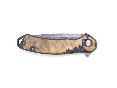 EDC Wood+Resin Pocket Knife - Aliyah (Purple, 715897) Online