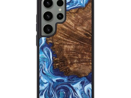 Galaxy S24 Ultra Wood+Resin Phone Case - Bonnie (Blue, 714133) Sale