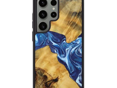 Galaxy S24 Ultra Wood+Resin Phone Case - Winifred (Blue, 714033) For Discount