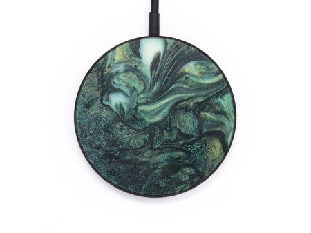 Circle Wood+Resin Wireless Charger - Abraham (Green, 714353) Supply