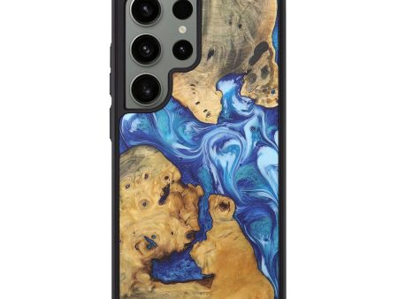 Galaxy S24 Ultra Wood+Resin Phone Case - Travis (Blue, 715540) Sale