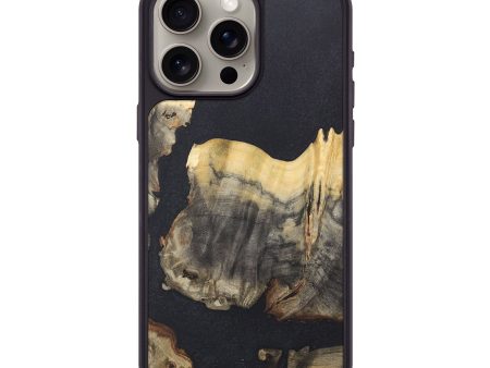 iPhone 15 Pro Max Wood+Resin Phone Case - Abigail (Pure Black, 716005) Discount