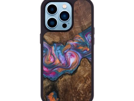 iPhone 14 Pro Wood+Resin Phone Case - Priscilla (Blue, 716033) Online Hot Sale