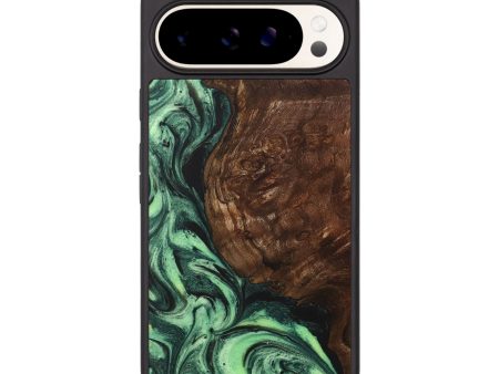 Pixel 9 Pro XL Wood+Resin Phone Case - Lucas (Green, 716050) For Sale