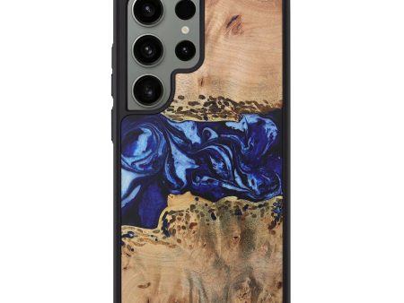 Galaxy S24 Ultra Wood+Resin Phone Case - Dallas (Blue, 715916) For Sale