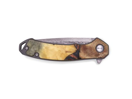 EDC Wood+Resin Pocket Knife - Ann (Red, 713578) Fashion