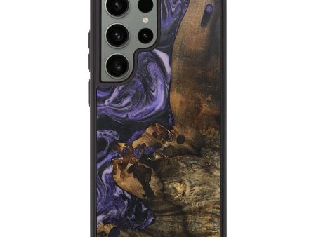 Galaxy S23 Ultra Wood+Resin Phone Case - Tatiana (Purple, 715303) For Sale