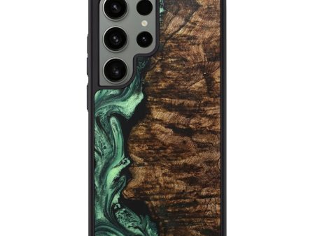 Galaxy S24 Ultra Wood+Resin Phone Case - Hector (Green, 716053) Fashion