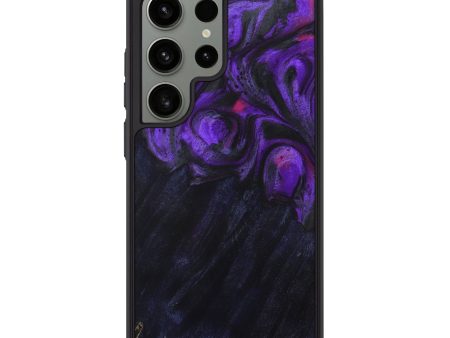 Galaxy S24 Ultra Wood+Resin Phone Case - Andrew (Purple, 713904) Fashion