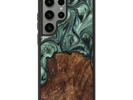 Galaxy S23 Ultra Wood+Resin Phone Case - Zara (Green, 714164) For Cheap