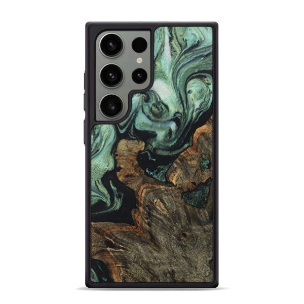 Galaxy S24 Ultra Wood+Resin Phone Case - Greg (Green, 716048) Sale