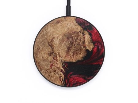 Circle Wood+Resin Wireless Charger - Alayah (Red, 711235) Discount