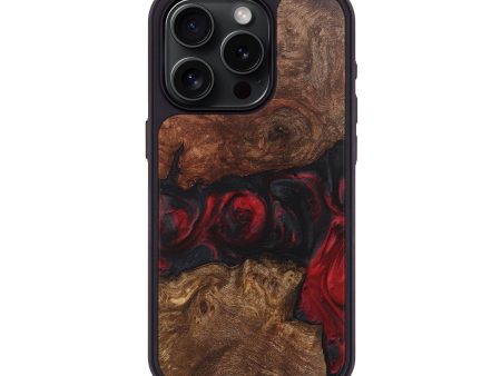 iPhone 15 Pro Wood+Resin Phone Case - Amanda (Red, 715221) on Sale