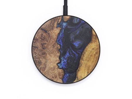 Circle Wood+Resin Wireless Charger - Addisyn (Blue, 715773) For Discount