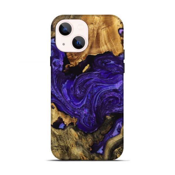 iPhone 13 Wood+Resin Live Edge Phone Case - Alison (Purple, 714209) Hot on Sale