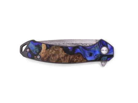 EDC Wood+Resin Pocket Knife - Addyson (Purple, 711219) Discount