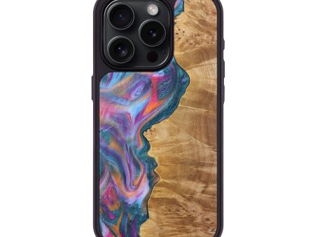 iPhone 15 Pro Wood+Resin Phone Case - Jorge (Blue, 716011) on Sale