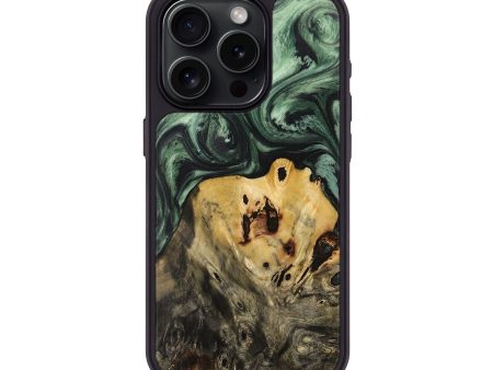 iPhone 15 Pro Wood+Resin Phone Case - Ashton (Green, 714640) Online Sale