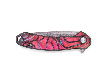 EDC Wood+Resin Pocket Knife - Evelyn (Pattern, 712735) For Sale