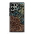 Galaxy S24 Ultra Wood+Resin Phone Case - Carlton (Teal & Gold, 712694) Online