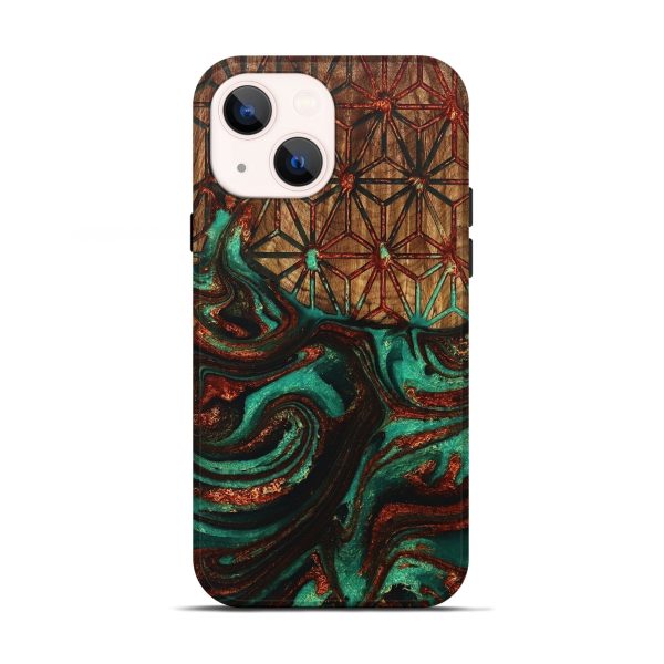 iPhone 13 Wood+Resin Live Edge Phone Case - Effie (Pattern, 715846) Discount