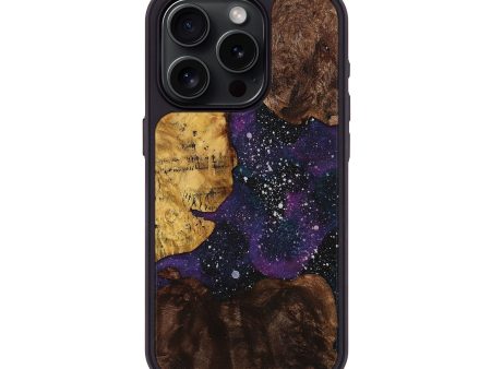 iPhone 15 Pro Wood+Resin Phone Case - Tisha (Cosmos, 712836) Cheap