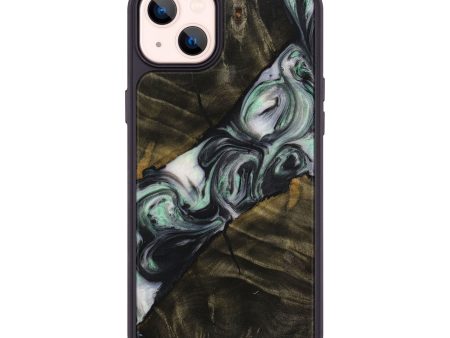 iPhone 14 Plus Wood+Resin Phone Case - Asher (Green, 711005) Online Sale