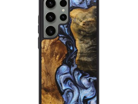 Galaxy S24 Ultra Wood+Resin Phone Case - Colt (Blue, 712059) Cheap