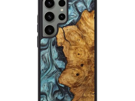 Galaxy S24 Ultra Wood+Resin Phone Case - Allen (Blue, 712382) Fashion