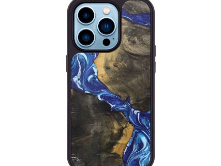 iPhone 14 Pro Wood+Resin Phone Case - Addison (Mosaic, 711093) For Sale