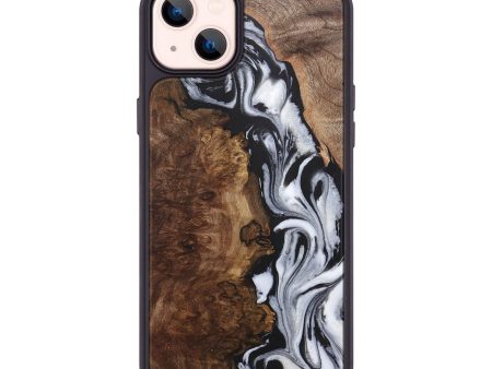 iPhone 14 Plus Wood+Resin Phone Case - Camron (Black & White, 715458) on Sale