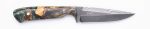 Carved Damascus Field Knife #20621 Cheap