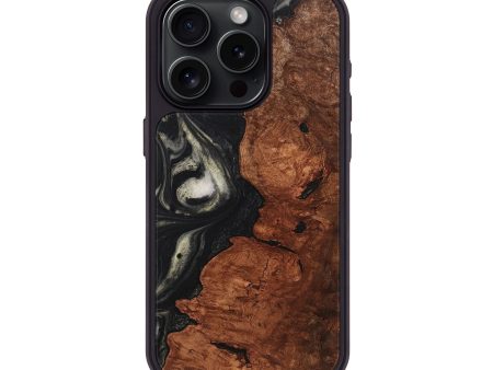 iPhone 15 Pro Wood+Resin Phone Case - Spencer (Black & White, 711598) Online