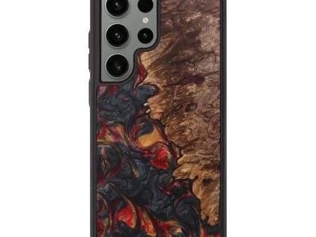 Galaxy S23 Ultra Wood+Resin Phone Case - Kay (Red, 712009) Discount