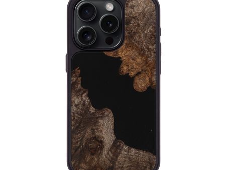 iPhone 15 Pro Wood+Resin Phone Case - Casey (Pure Black, 710838) Online