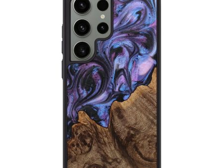 Galaxy S24 Ultra Wood+Resin Phone Case - Titus (Purple, 712160) on Sale