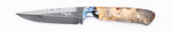 Carved Damascus Field Knife #20614 Hot on Sale