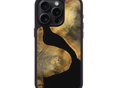 iPhone 15 Pro Wood+Resin Phone Case - Amina (Pure Black, 712514) Hot on Sale